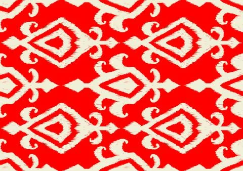 Ikat geometric folklore pattern. Illustration