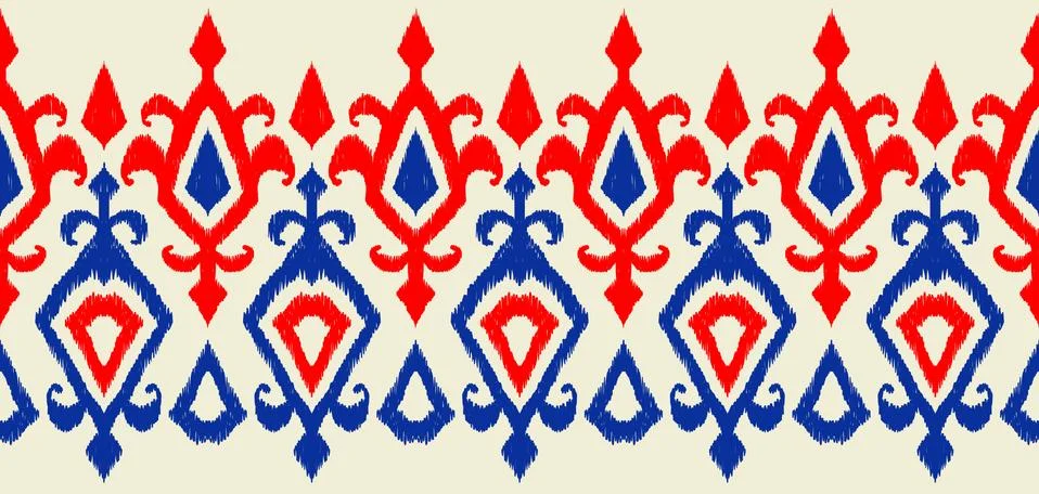 Ikat geometric folklore pattern. Stock-Illustration