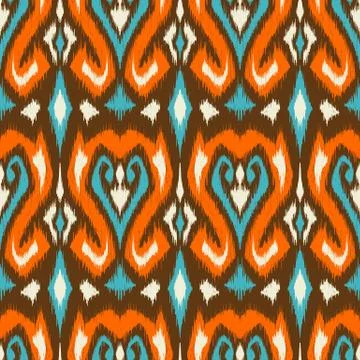 Ikat geometric folklore pattern. Illustrazione stock