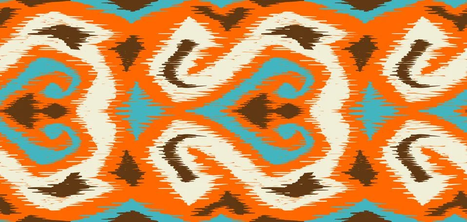 Ikat geometric folklore pattern. Stock-Illustration