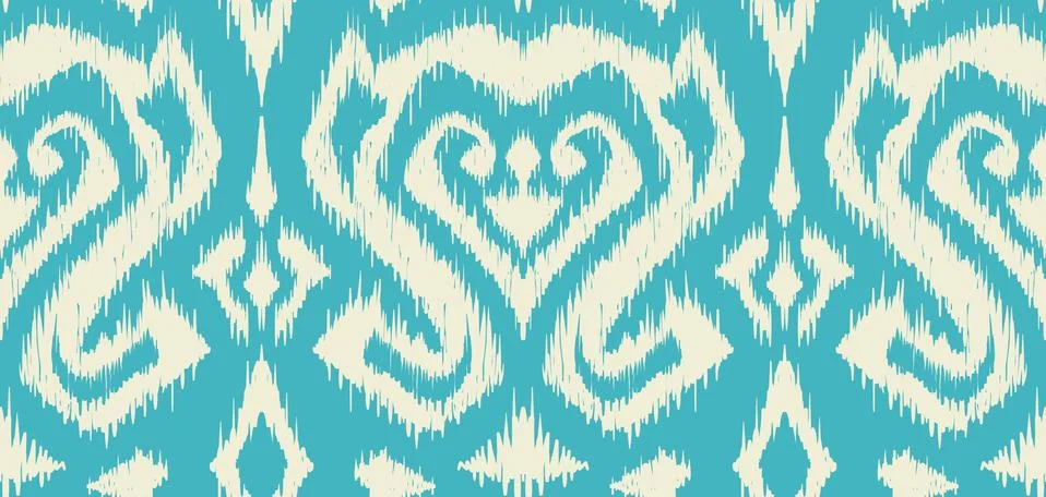 Ikat geometric folklore pattern. Stock-Illustration