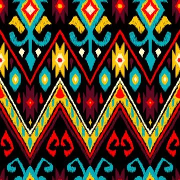 Ikat geometric folklore pattern. Stock-Illustration