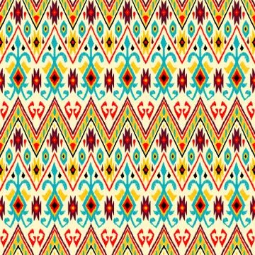 Ikat geometric folklore pattern. Illustrazione stock