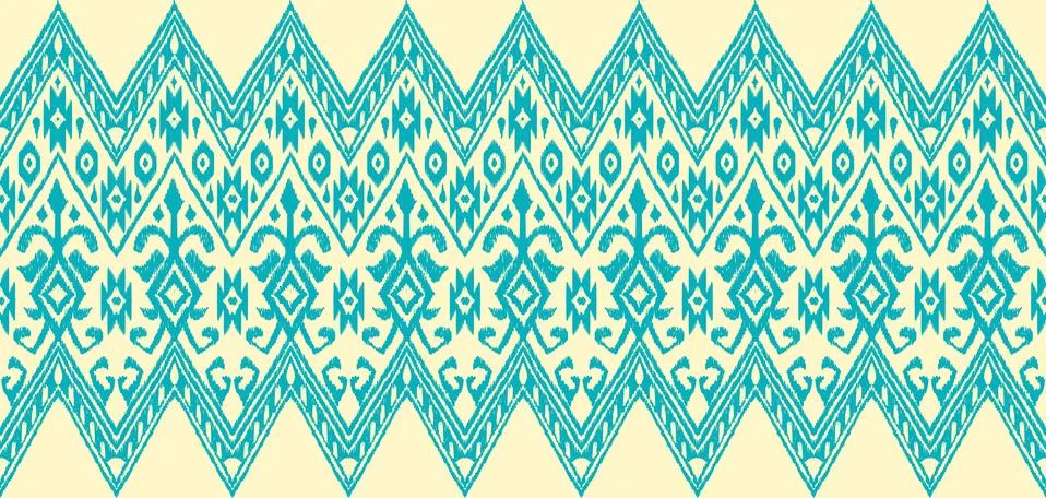 Ikat geometric folklore pattern. イラスト素材