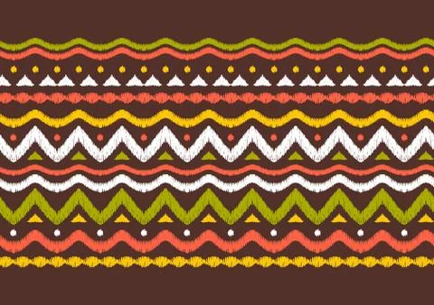 Ikat geometric folklore pattern. 스톡 일러스트