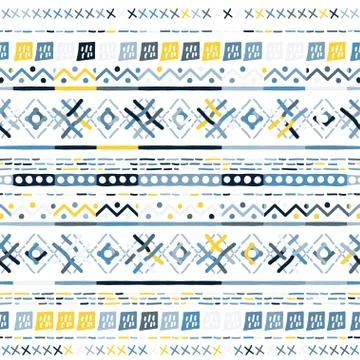 Ikat geometric stripe pattern. Tribal ethnic theme Illustrazione stock