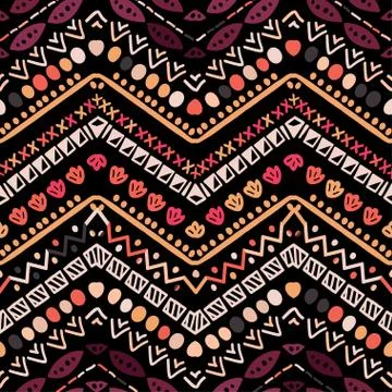 Ikat geometric zigzag pattern. Tribal ethnic theme Illustrazione stock