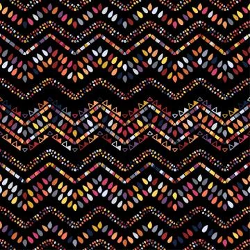 Ikat geometric zigzag pattern. Tribal ethnic theme Illustrazione stock