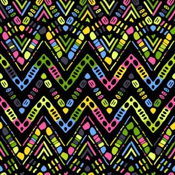 Ikat geometric zigzag pattern. Tribal ethnic theme Illustrazione stock