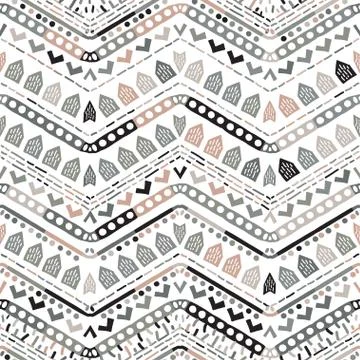 Ikat geometric zigzag pattern. Tribal ethnic theme Illustrazione stock
