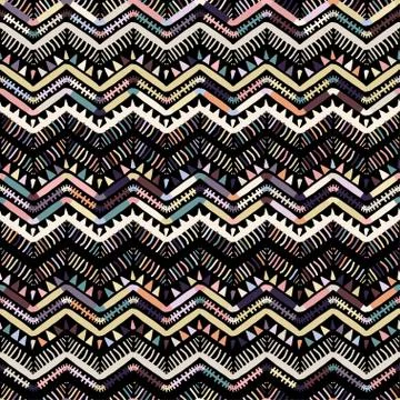 Ikat geometric zigzag pattern. Tribal ethnic theme Illustrazione stock
