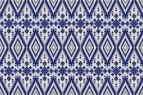 Ikat pattern seamless ,geometric ethnic pattern ,Tribal geometric Stock Illustration