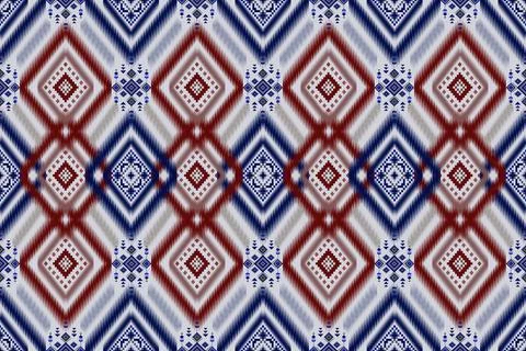 Ikat pattern seamless ,geometric ethnic pattern ,Tribal geometric 스톡 일러스트