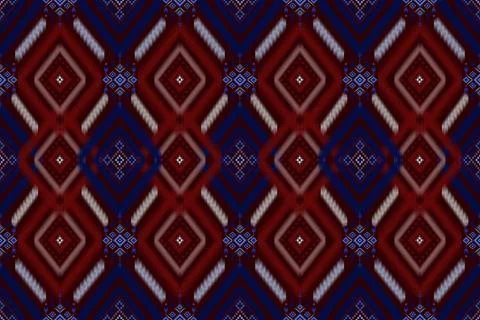 Ikat pattern seamless ,geometric ethnic pattern ,Tribal geometric seamless Stock Illustration