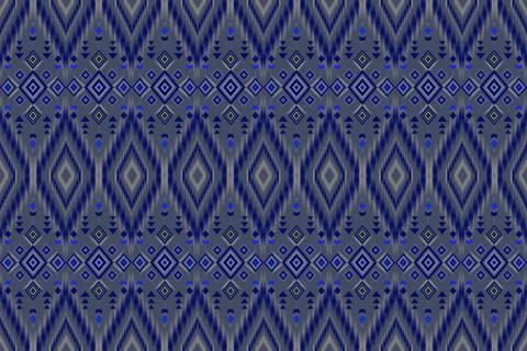 Ikat pattern seamless ,geometric ethnic pattern ,Tribal geometric seamless Stock Illustration