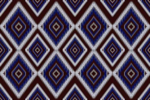 Ikat pattern seamless ,geometric ethnic pattern ,Tribal geometric seamless Stock Illustration