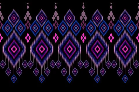 Ikat pattern seamless ,geometric ethnic pattern ,Tribal geometric seamless 스톡 일러스트