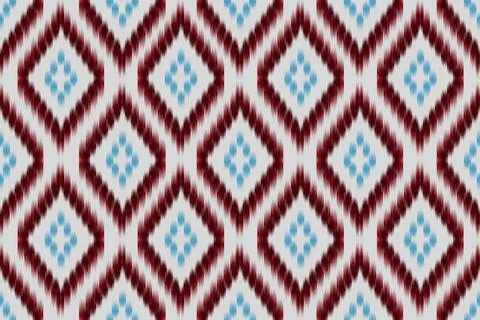 Ikat pattern seamless ,geometric ethnic pattern ,Tribal geometric seamless Stock Illustration