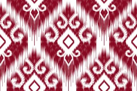 Ikat pattern seamless ,geometric ethnic pattern ,Tribal geometric seamless 스톡 일러스트