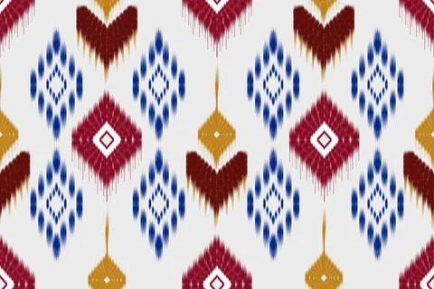 Ikat pattern seamless ,geometric ethnic pattern ,Tribal geometric seamless 스톡 일러스트