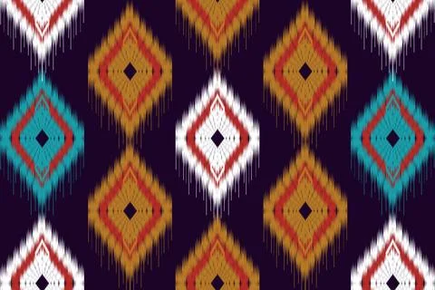 Ikat pattern seamless ,geometric ethnic pattern ,Tribal geometric seamless Stockillustratie