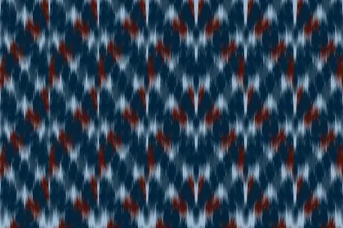 Ikat pattern seamless ,geometric ethnic pattern ,Tribal geometric seamless Stock Illustration