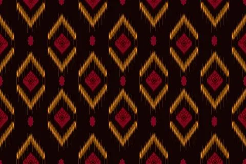 Ikat pattern seamless ,geometric ethnic pattern ,Tribal geometric seamless Stock Illustration