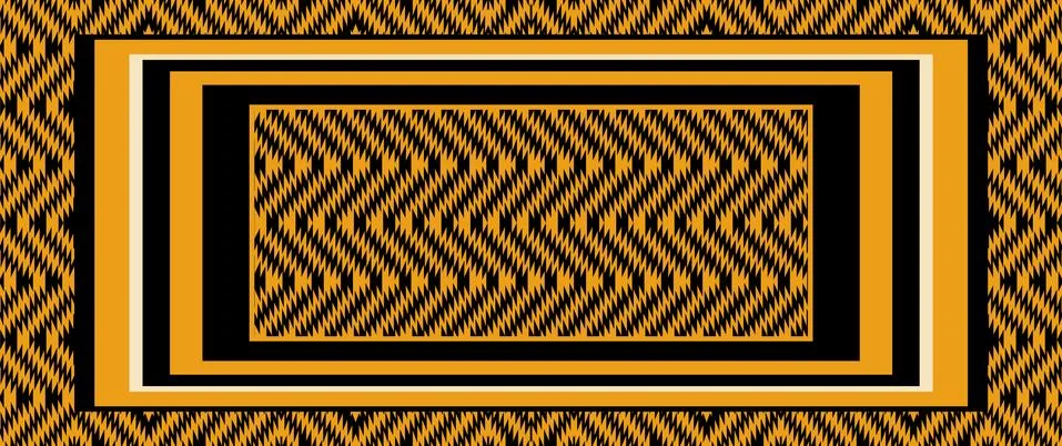 Ikat Pattern Traditional Fore-border Design Illustrazione stock