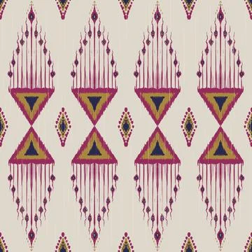 Ikat printing textile pattern wallpaper, abstract for textile design Stock Illustration