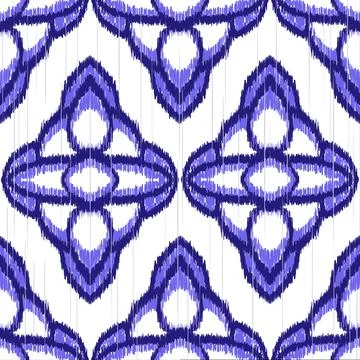 Ikat printing textile pattern wallpaper, abstract for textile design Stock Illustration