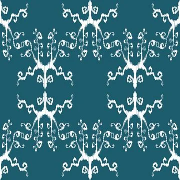 Ikat printing textile pattern wallpaper, abstract for textile design Stock Illustration