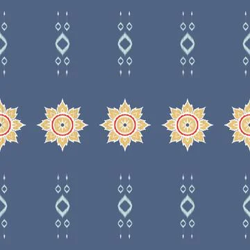 Ikat printing textile pattern wallpaper, abstract for textile design Stock Illustration