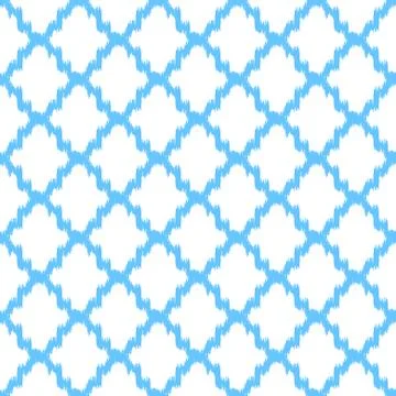 Ikat quatrefoil seamless vector pattern イラスト素材