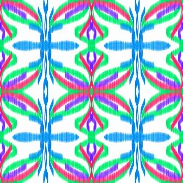 Ikat seamless pattern background Stock Illustration