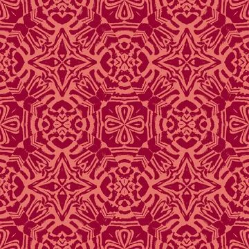 Ikat seamless pattern. Ethnic texture. Vector damask background Stock Illustration