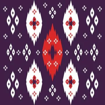 Ikat seamless pattern Stock Illustration