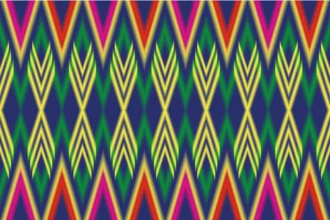 Ikat style vector image seamless background comfortable style Suitable Stock Illustration