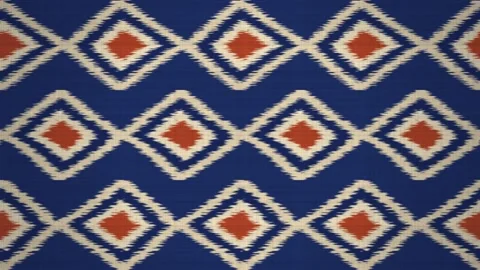 Ikat weave traditional textile pattern loop Stock Footage 347664464