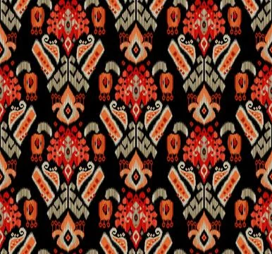 Ikat,Pattern,Background,Texture,Seamless,Decor,Wallpaper,Digital,Motifs,Patte 库存插图