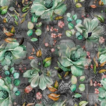 Ikat,Printing,Textile,Pattern,Wallpaper Stock Illustration