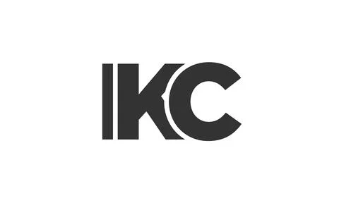 IKC logo design template with strong and modern bold text. Initial based ve.. Stock Illustration