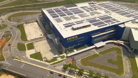 Ikea aerial skyline view Stock Footage 145672481