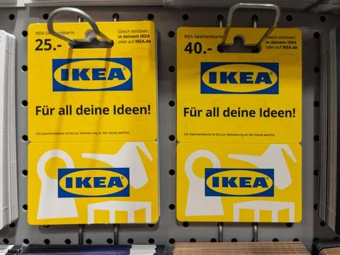 IKEA Gift Cards for Creative Ideas and Projects Stock Photos