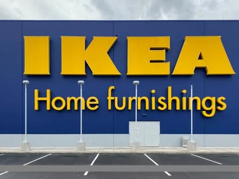 IKEA Home Furnishings retail store building. Stock Photos