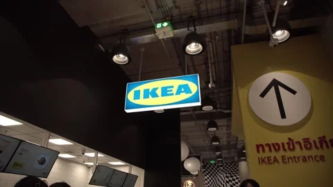 The Ikea logo is displayed prominently Stock Footage 262607653