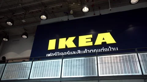 The Ikea logo is displayed prominently Stock Footage 262608352