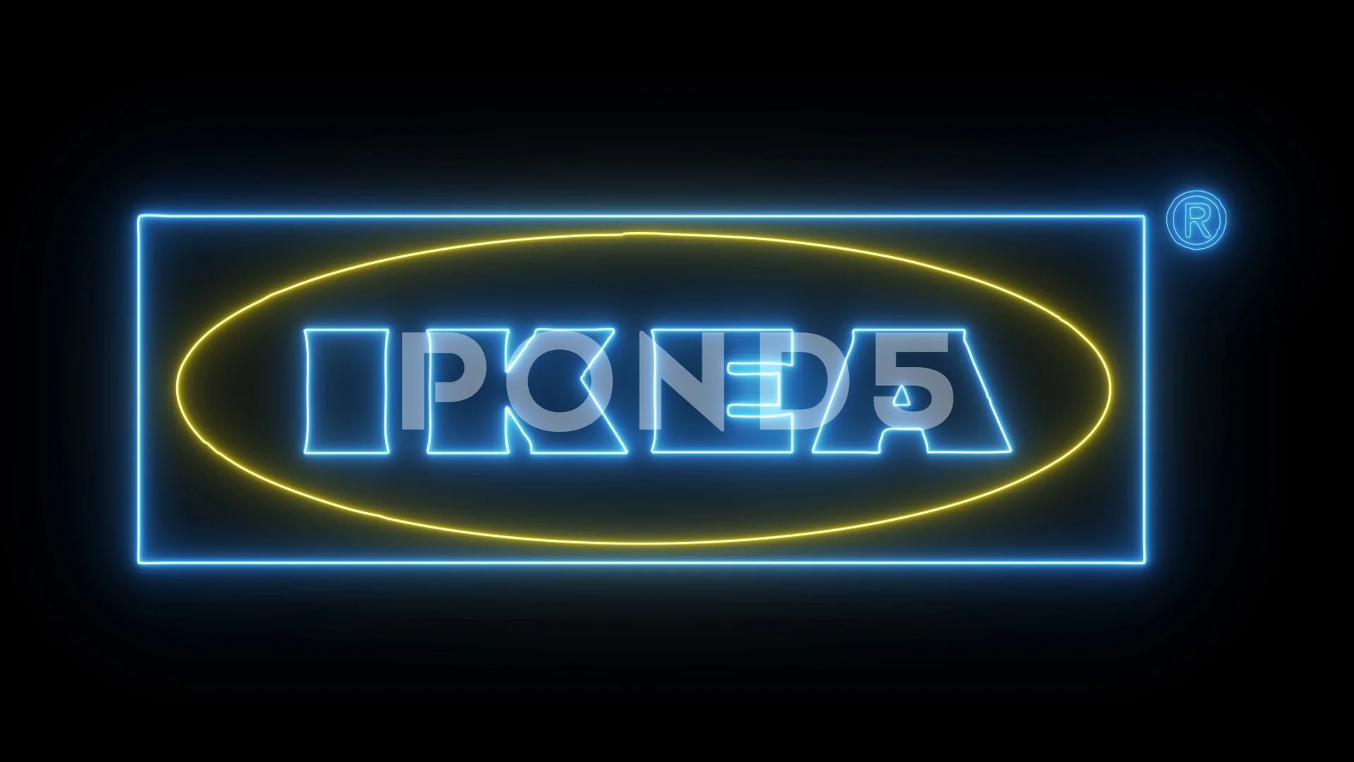 Ikea Logo With Neon Lights Stock Video Pond5