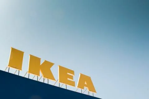 IKEA logo on top of a store Stock Photos