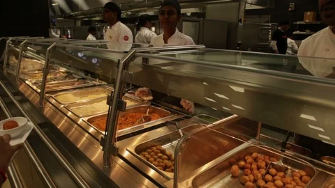 Ikea-Restaurant-staff-customers Stock Footage 94598178