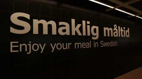 Ikea-Restaurant-wall-sign-text Stock Footage 94598158